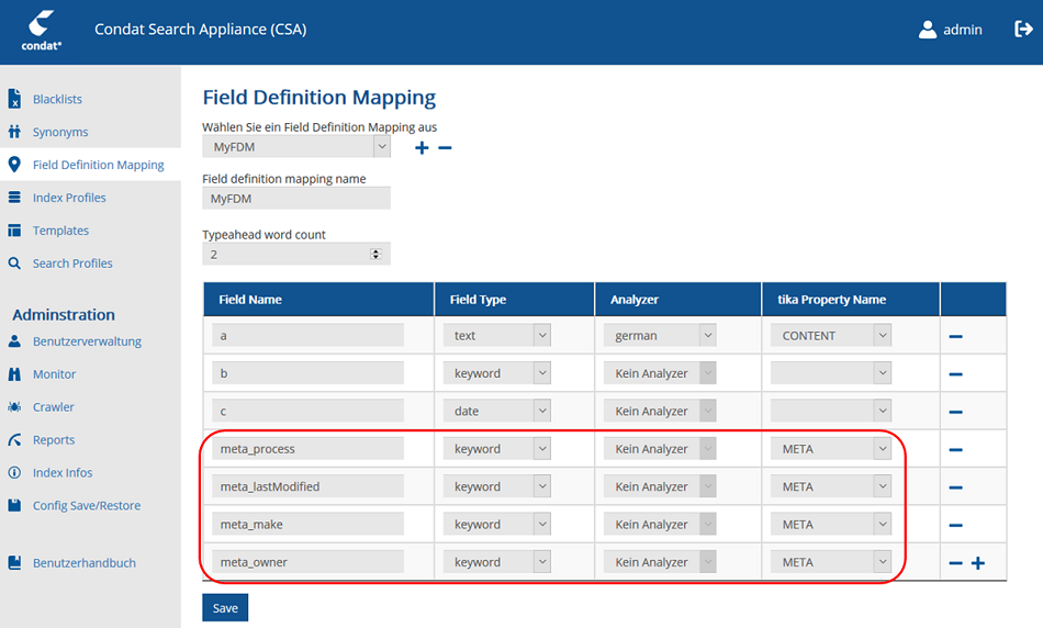 HTML-Metadata Mapping